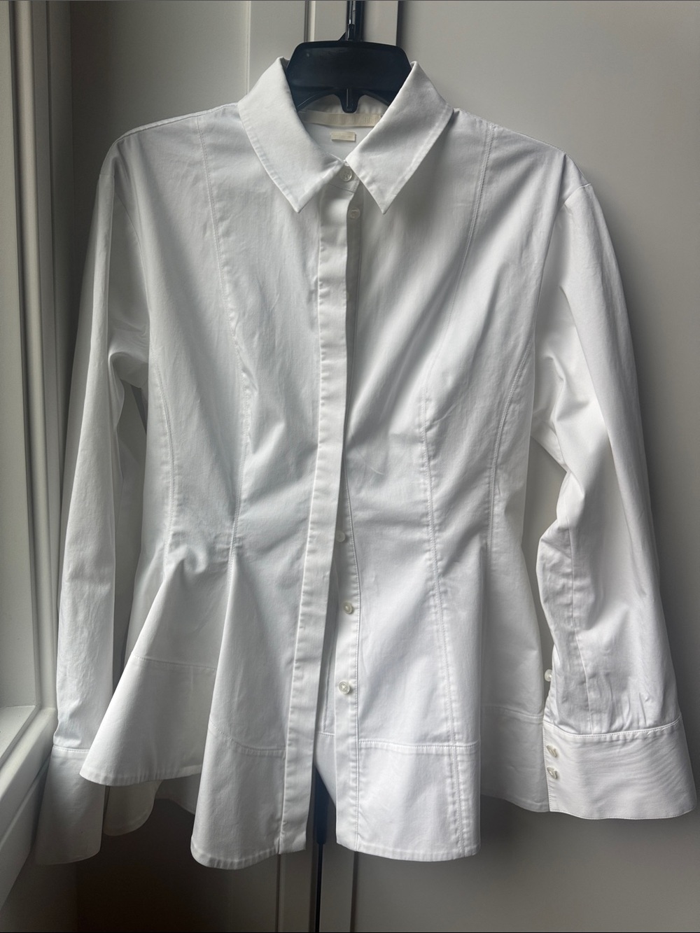 Jason Wu Collection Asymmetric Flare Hem Button Down Shirt Women size 6
